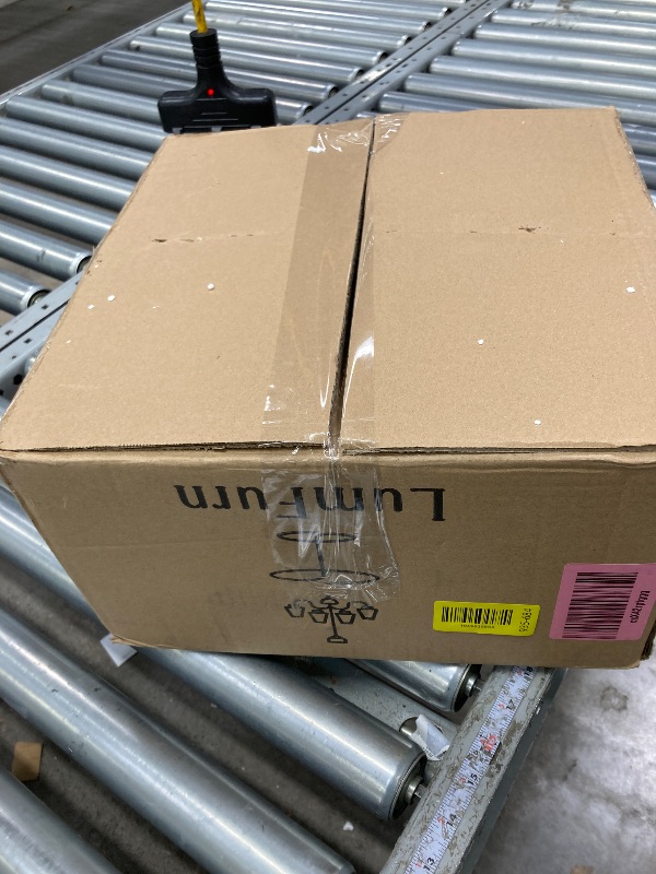 Photo 1 of **It is used, it is missing a part and it is not known if it works 100%**LumFurn 4-Lights Antique K9 Crystal Ceiling Light for Living Room, Foyer, Bedroom, Close to Ceiling Flushmount Light Fixture, Rusty Bronze Finish Frame & Clear Crystal Pendant