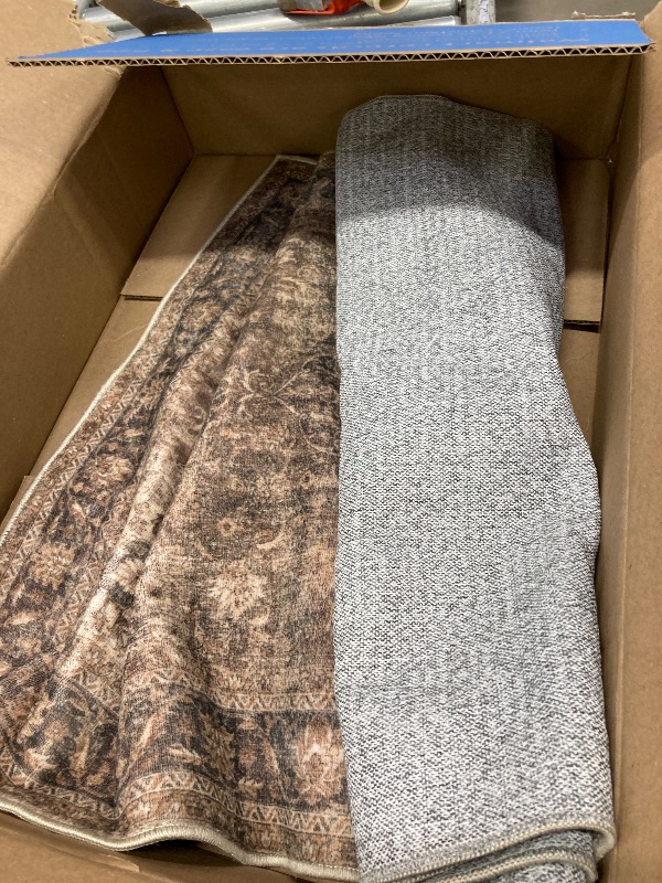 Photo 1 of **USED** WondRg 2x6 Washable Brown Runner Rug Vintage Hallway Kitchen Carpet Non-Slip Soft Low Pile Distressed Throw Rug for Bedroom Bathroom Laundry Living Room
