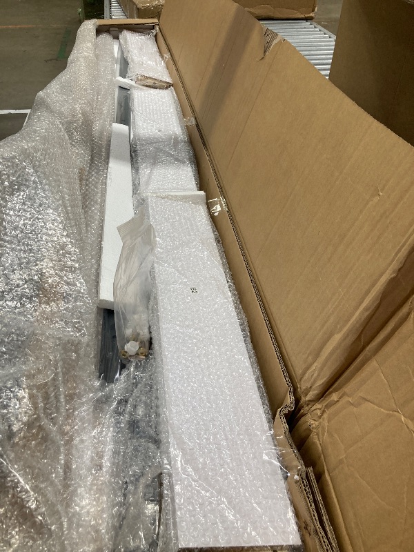 Photo 1 of ****It is missing a part, is used, and it is not 100% certain.****JUBEST 30"x84" White Sliding Barn Door, Solid Wood & MDF with Water-Proof & Scratch-Resistant PVC Surface, H-Frame, Barn Door Slab Only, NOT Included Hardware Kit, Easy to Assemble