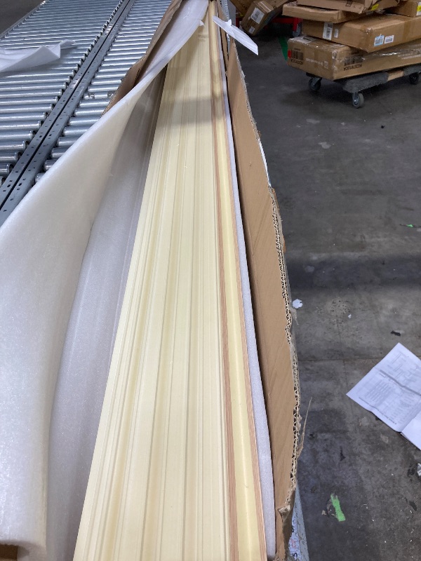 Photo 1 of **used****YLL YLL 6-Pack Slat Wall Panel with 2 Trims Wood Grain Slat Wall 96" x 6.2" WPC Slats 3D Wall Panels Oak Grille