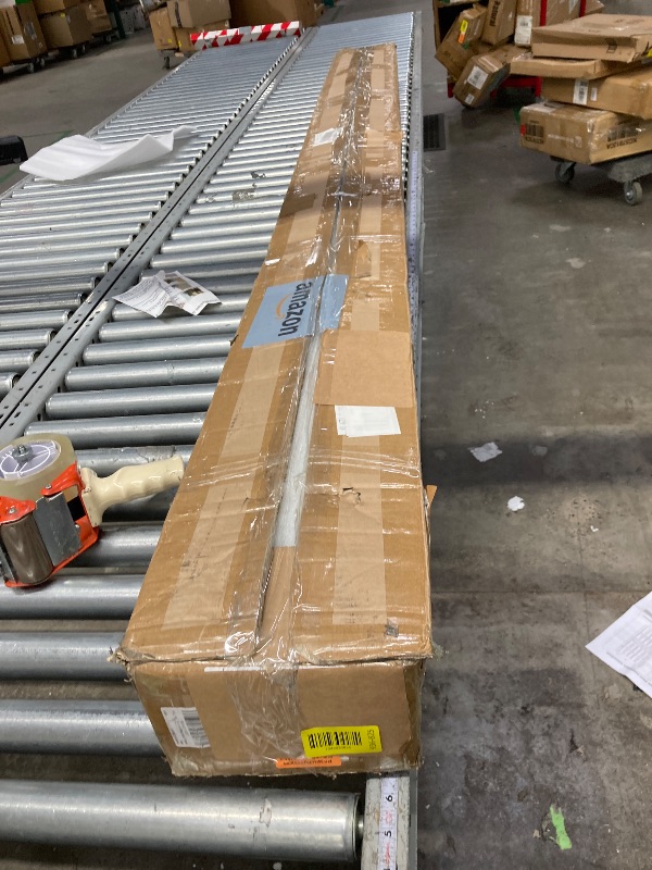 Photo 1 of **used****YLL YLL 6-Pack Slat Wall Panel with 2 Trims Wood Grain Slat Wall 96" x 6.2" WPC Slats 3D Wall Panels Oak Grille