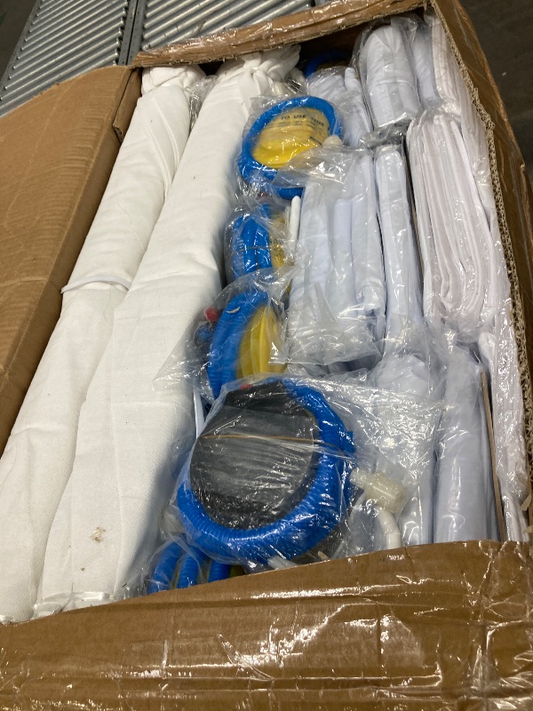 Photo 1 of ***** It is used, missing a part, and it's not known if it works 100%.**Kids Teepee Tent Bulk with Light String Inflatable Airbed Bedding Fitted Sheet and Markeable Small Blackboards for Boys Girls Indoor Outdoor Slumber Party (White)