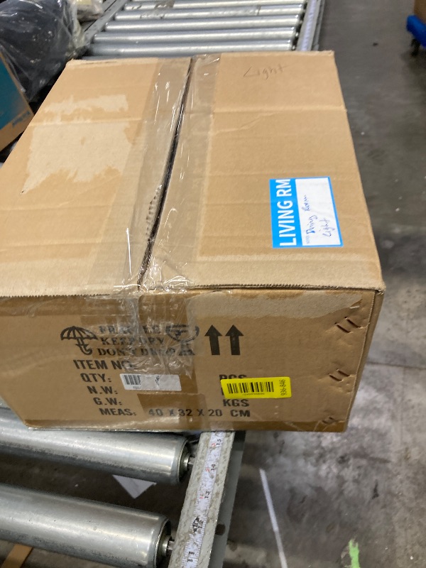 Photo 1 of ****It is used, missing a part, and it's not known if it works 100%.***Klrbiqy Black Chandelier for Dining Room,8-Light Dining Room Light Fixture Modern Geometric Metal Hanging Industrial Chandeliers for Entryway Kitchen Island Foyer Farmhouse Chandeliers