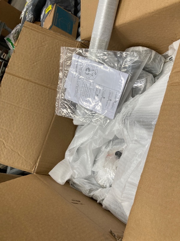 Photo 1 of ****It is used, missing a part, and it's not known if it works 100%.***Klrbiqy Black Chandelier for Dining Room,8-Light Dining Room Light Fixture Modern Geometric Metal Hanging Industrial Chandeliers for Entryway Kitchen Island Foyer Farmhouse Chandeliers