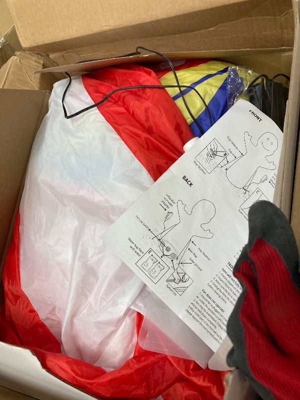 Photo 1 of ***It is used, missing a part, and it's not known if it works 100%.**WBHome 10 Ft Halloween Inflatable Clowns Arched Door Outdoor Decorations, Day of The Dead Blow Up Yard Decor with Built-in LED Light (Plug in) for Lawn Home Dia de Los Muertos Party Indo