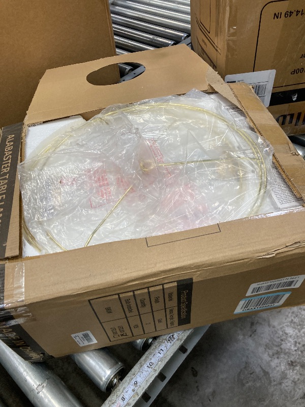 Photo 1 of ***It is used, it is missing a piece and it is not known if it works at 100%.***KIVDITZO 27" Natural Alabaster Table Lamps Set of 2, Lamps for Living Room Bedroom,Bedside Lamps with Night Light,Nightstand Lamp with USB A+C Ports,Modern Table Lamp with Lin