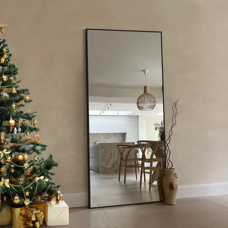 Photo 1 of EDX Full Length Mirror 64"x21" Full Body Mirror Rectangle Free Standing Wall Mounted Leaning Hanging Floor Mirrors, Black