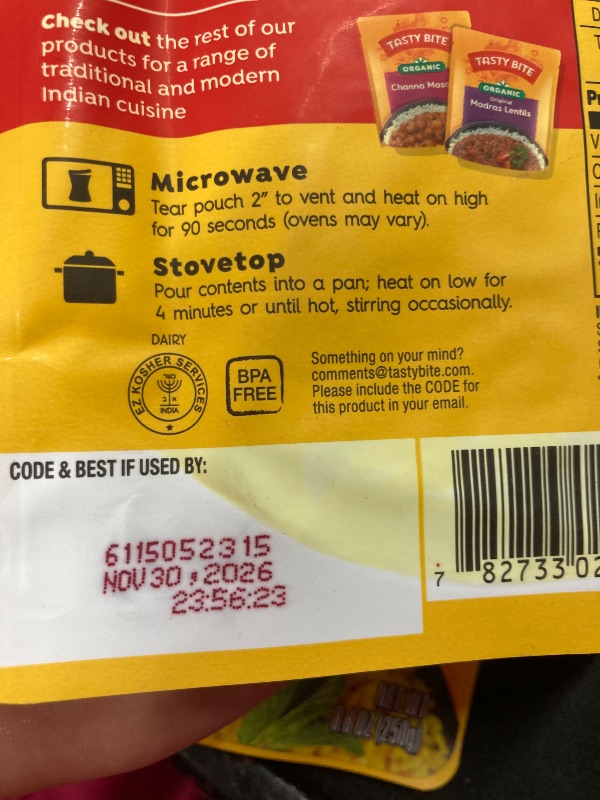 Photo 1 of 5 TASTYBITE Organic Turmeric Rice, 8.8 OZ
