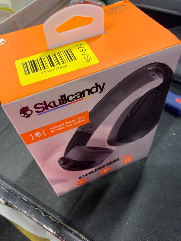 Photo 1 of ** FACTORY SEAL ** Skullcandy Crusher Evo Wireless Bluetooth Headphones with Multi-Sensory Bass, Noise Isolating Over-Ear Fit, Up to 40 Hours Battery, Microphone for iPhone Android - Asphalt