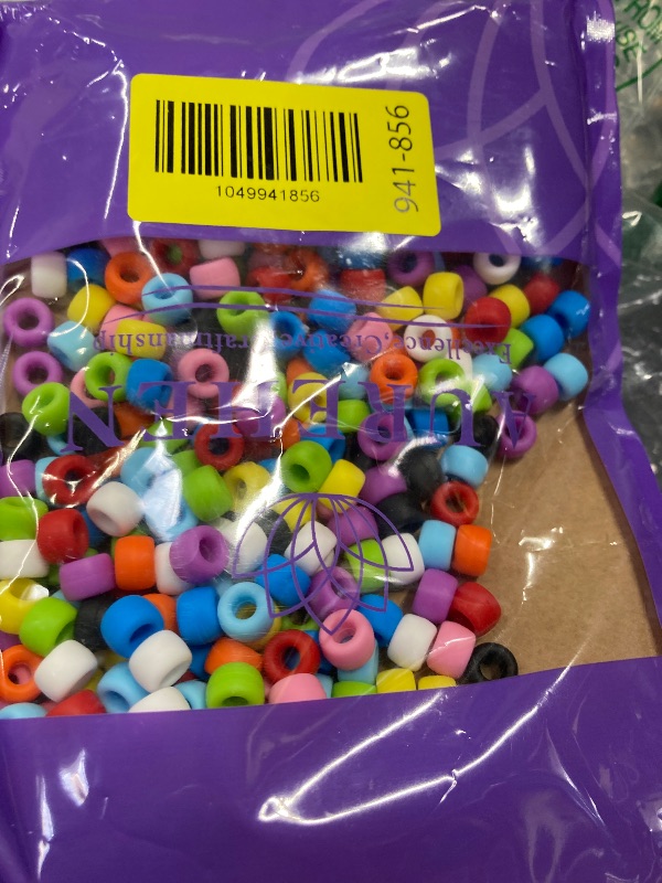 Photo 1 of (????) AUREHEN 300PCs Silicone Pony Beads 6 * 9mm Silicone Kandi Beads for Bracelet Making, Mixed Colors Soft Focal Bead for Hair Braiding, Pens, DIY Crafts, Key Chains Decor