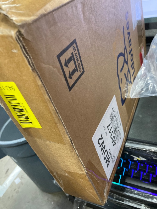 Photo 1 of  ** DIRTY**  Dog Gate Indoor,18"-45" Adjustable Extra Wide Metal Short Dog Gate to Step Over, 10" Tall Small Pet Gate with 3 Extension Kits, Pressure Mounted for Doorways & Stairs Black