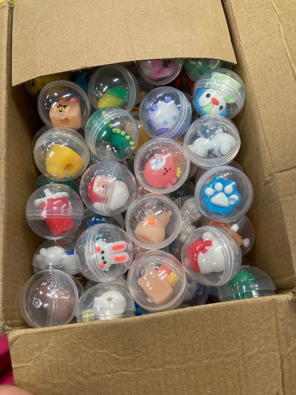 Photo 1 of Mini Pencil Toppers with Capsule Toys,Cute Cartoon Pen Toppers,Filled Pencil Charms for Kids,Back to School,Student Rewards,Classroom Prizes,Gift,Vending Machine,Gumball Machine Capsules