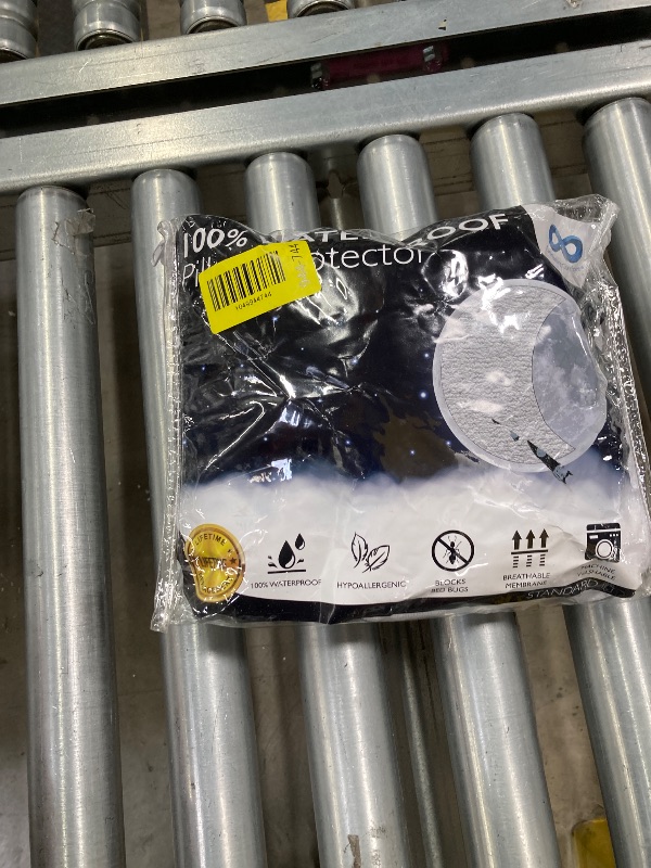 Photo 1 of 100% Stain Resistant & Waterproof Standard Size Pillow Protectors with Zipper Set of 2 - Bed Bug & Dust Mite Proof White Pillowcases - Breathable, Comfortable Covers for Pillows, 21 x 27 Inches