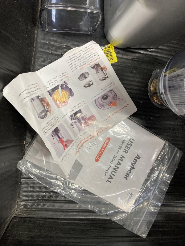 Photo 1 of ***MISSING PIECES***CAN NOT ATTACH BLENDER TO BLENDER CUP***Anybear Cold Press Juicer, 200W Masticating Slow Juicer 4.3" Large Feed Chute Fit Whole Fruits Vegetables | Upgraded Auger | Tritan Material | BPA Free | Juice Recipes (Silver US)***MISSING PIECE