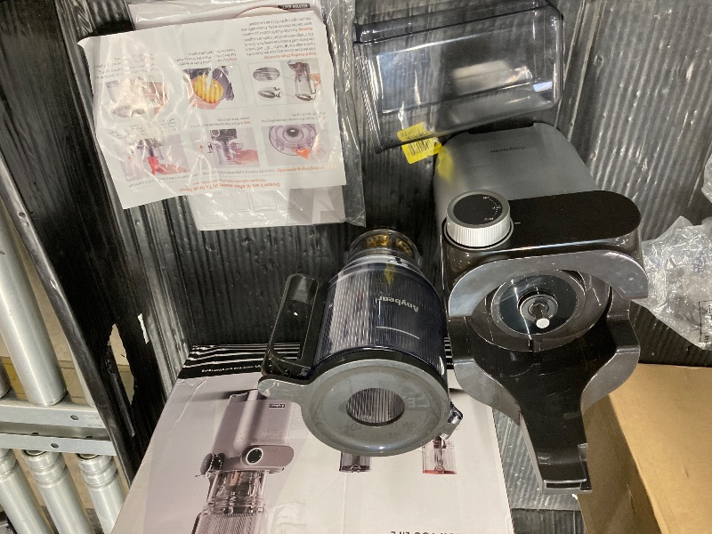 Photo 1 of ***MISSING PIECES***CAN NOT ATTACH BLENDER TO BLENDER CUP***Anybear Cold Press Juicer, 200W Masticating Slow Juicer 4.3" Large Feed Chute Fit Whole Fruits Vegetables | Upgraded Auger | Tritan Material | BPA Free | Juice Recipes (Silver US)***MISSING PIECE