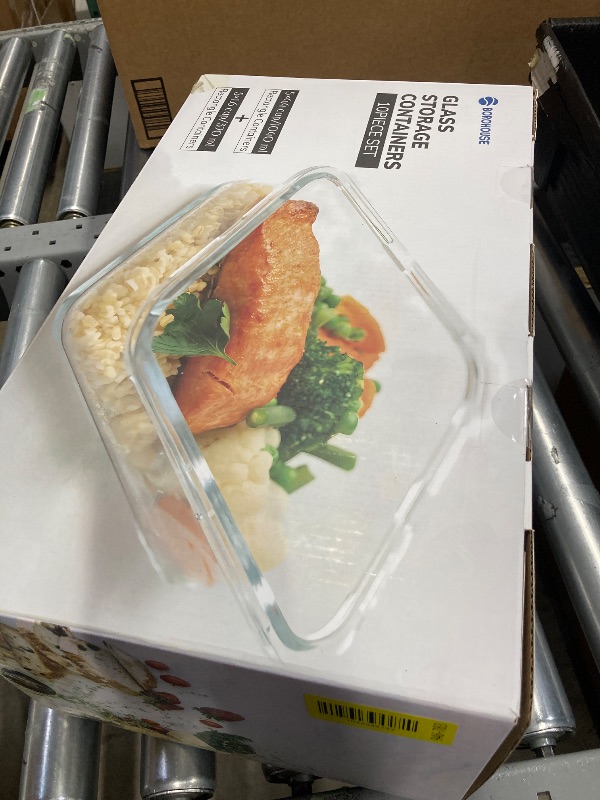 Photo 1 of 10-Pack Glass Food Storage Containers with Tempered Lids – Borosilicate