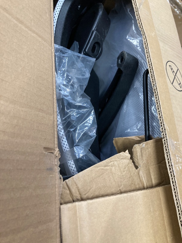 Photo 1 of **MISSING PARTS***BestOffice | Ergonomic Office Chair | Mid-Back Swivel Desk Chair | Breathable Backrest & Lumbar Support | Adjustable Height | Sponge Seat | Rolling Wheels | White | for Adults & Women195030059293