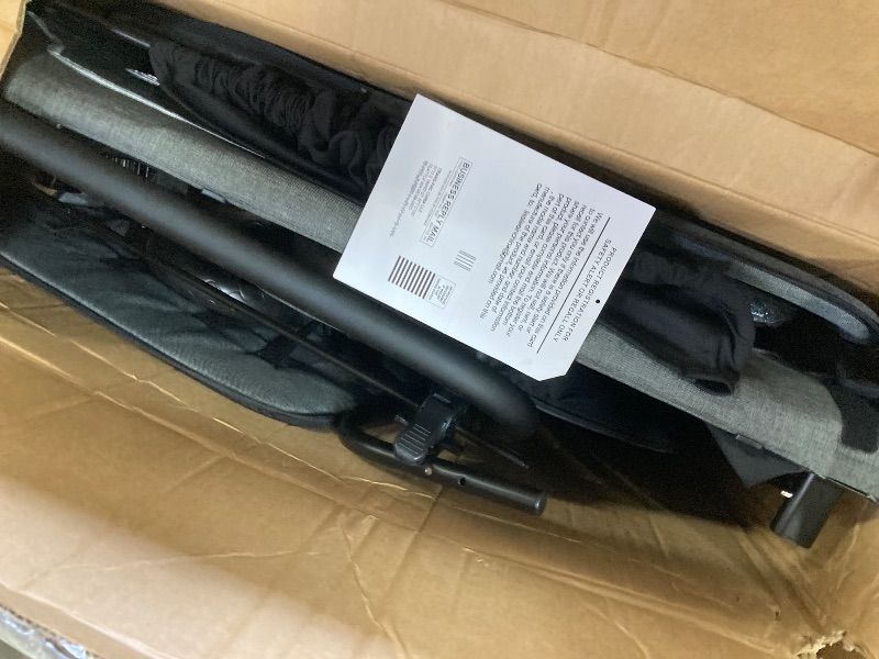 Photo 1 of ***DAMAGED -SELLING AS IS *** Germinate 4 Seater Wagon Stroller, Large Quad Wagon for 2 3 4 Kids Baby Toddler Child with Seats, All Terrain, Triple Stroller, Adjustable Push/Pull Handles, Removable Canopy (Dark Grey)  ***DAMAGE-SOME SMALL TEARS IN FABRIC*