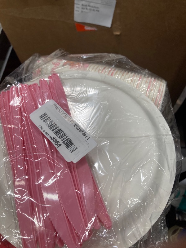 Photo 1 of ***MISSING PIECES -SELLING AS INCOMPLETE *** Pink Christmas Gingerbread Baby Shower Decorations, 144pcs A Sweet Baby Girl is On The Way Gingerbread Plates and Napkins, Winter Christmas Baby Shower Decorations for Girl,