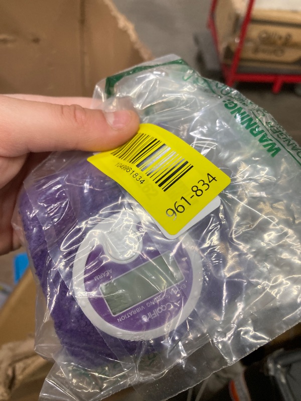 View 2 of ***No charger***Coolfire Vibrating Alarm Clock Wristband, Silent Wake-Up Watch for Heavy Sleepers, Won’t Disturb Partner, Couples/Roommates, Deaf/Hearing Impaired, 4 Alarms, Bluetooth App, Rechargeable (Purple)***No charger***