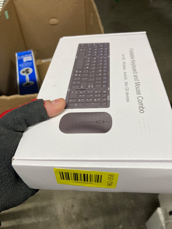 Photo 1 of ***MISSING USB***Foldable Keyboard and Mouse, Folding Wireless Keyboard Mouse Combo with Portable Case, Rechargeable 2.4G Wireless+Bluetooth Multi-Device Combo for Windows, iOS, Android, macOS PC/Laptop/Tablet***MISSING USB***