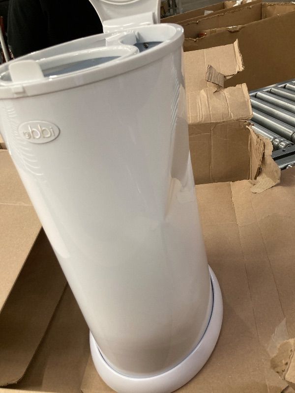 Photo 1 of **LARGE DENT ON SIDE/NOT IN ORIGINAL BOX***Ubbi Steel Diaper Pail, Odor Locking, No Special Bag Required, Award-Winning, Registry Must-Have, White