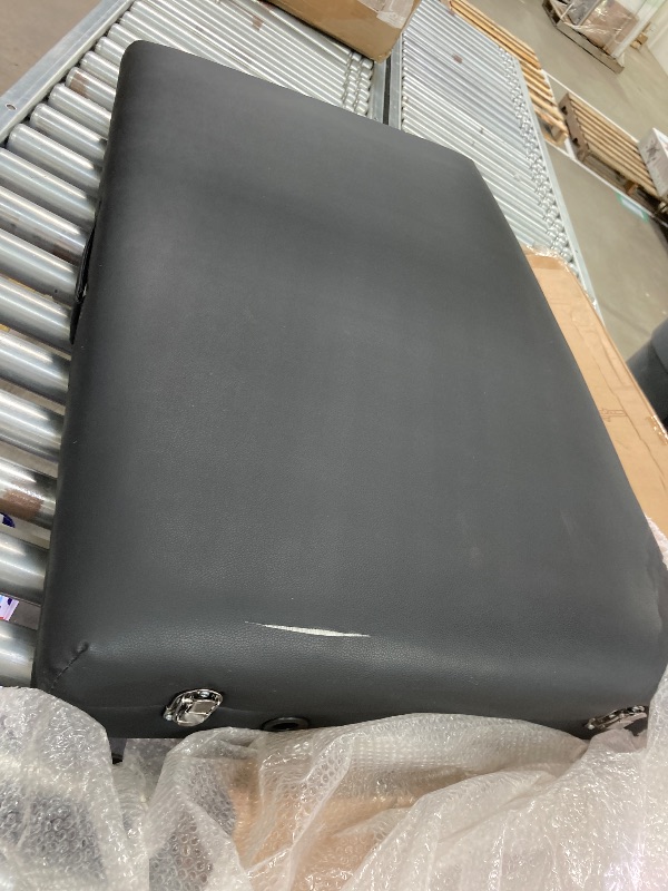 Photo 1 of **Item has slice is rip, see the picture please**Professional Massage Table Portable Massage Bed for Spa Salon Tattoo Esthetician Lash Reiki, Adjustable Height 84" Long & 500 LBS Load Capacity, Black (2-Section)