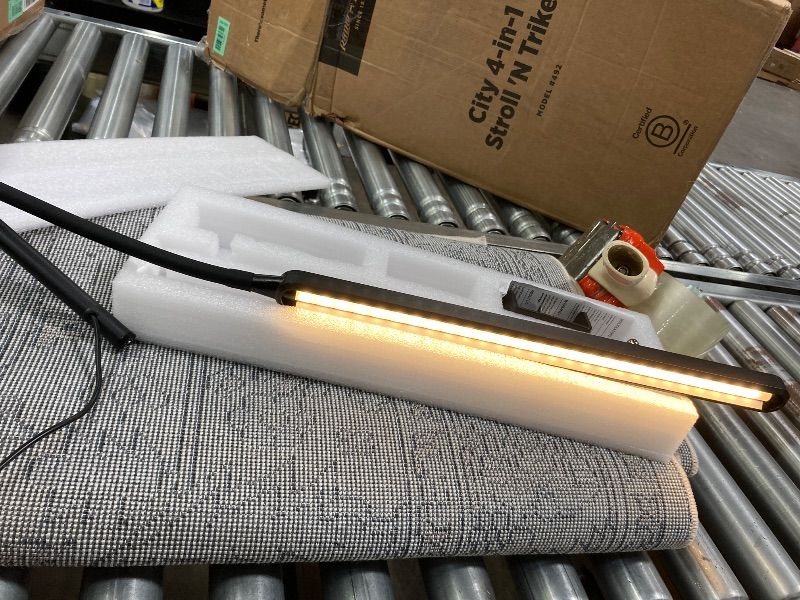 Photo 1 of **DAMAGED STAND**SUPERDANNY Eye-Caring LED Desk Lamp 360° Flexible Gooseneck Work Lamp with Desk Side Clamp Touch Control 3 Light Colors Smooth Dimming Task Lighting Reading Light for Home Office College Dorm, Black