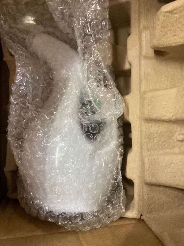 Photo 1 of **DAMAGED METAL TOP**Rachael Ray Ceramic EVOO Oil and Vinegar Dispensing Bottle with Spout, 24 Ounce, White