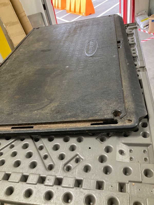 Photo 1 of ***DAMAGED-MISSING PARTS SELLING AS IS *** Suncast 5.9 ft. x 3.7 ft Horizontal Stow-Away Storage Shed - Natural Wood-Like Outdoor Storage for Trash Cans and Yard Tools - All-Weather Resin, Hinged Lid, Reinforced Floor - Made in The USA