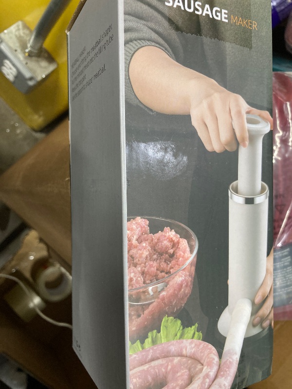 Photo 1 of **MISSING FITTINGS**Sausage Stuffer Machine, Meat Stuffer Sausage Filling, Sausage Meat Filling Machine Designed with 2 Interface, Homemade Manual Vertical Sausage Maker Tool Large Capacity for Household Kitchen Camping