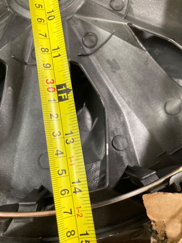 Photo 1 of **SEE PICTURES FOR SIZE***Hubcap Wheel Covers Replacement Size R15 Hub Caps Universal-Fit Steel Wheel Rims Cover ABS Tire Cap for Most Cars Trucks Sedans SUV -Set of 4?15-inch?Silver-Black?**SEE PICTURES FOR SIZE***