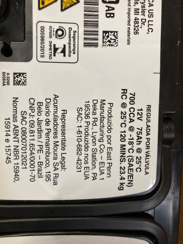 Photo 1 of **NOT IN ORIGINAL BOX**12V 75AH  BATTERY