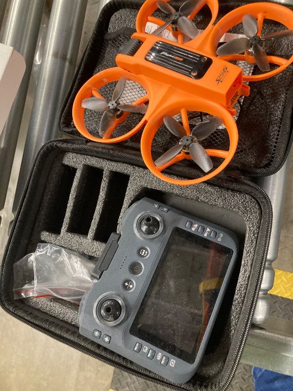 Photo 1 of ***MISSING PARTS -SELLING AS IS *** RC Drone with HD Dual Camera & Night LED, Brushless Motor Optical Flow Positioning Headless Mode S156 Mini Quadcopter, Beginner-Friendly FPV Photography Drones with 2 Batteries for Adults (Orange)  ***CARRYING CASE DIRT