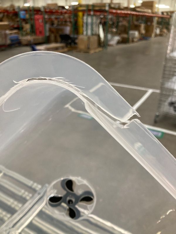 Photo 1 of ***DAMAGED LID -SELLING AS IS *** Dexceder 13.2 Gallon Self Watering Raised Garden Bed with Ventilation Transparent Lid Greenhouse, Deepen Vegetable Flower Box Planter Pot with Removeble Legs & Water Level Indicator (White)