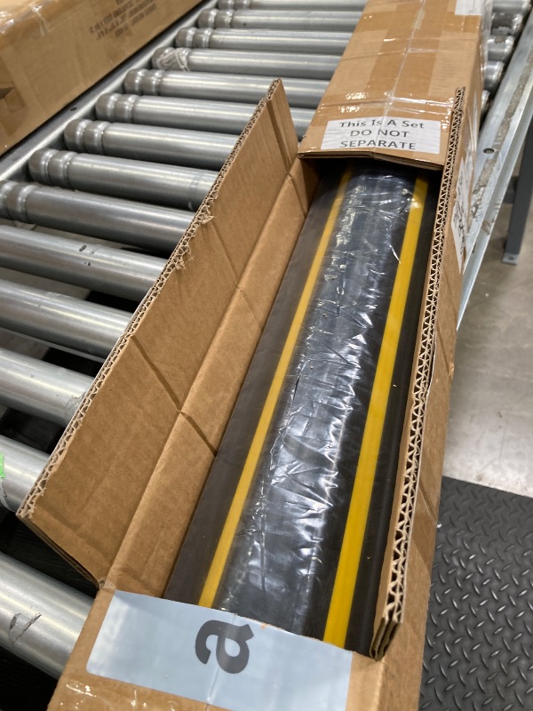 Photo 1 of  Pcs 1.25" High Universal Garage Threshold Seal Strip Flexible Total Length 8'3" Garage Door Flood Bottom Barrier Seal DIY PVC Weather Stripping Replacement, Not Include Adhesive
