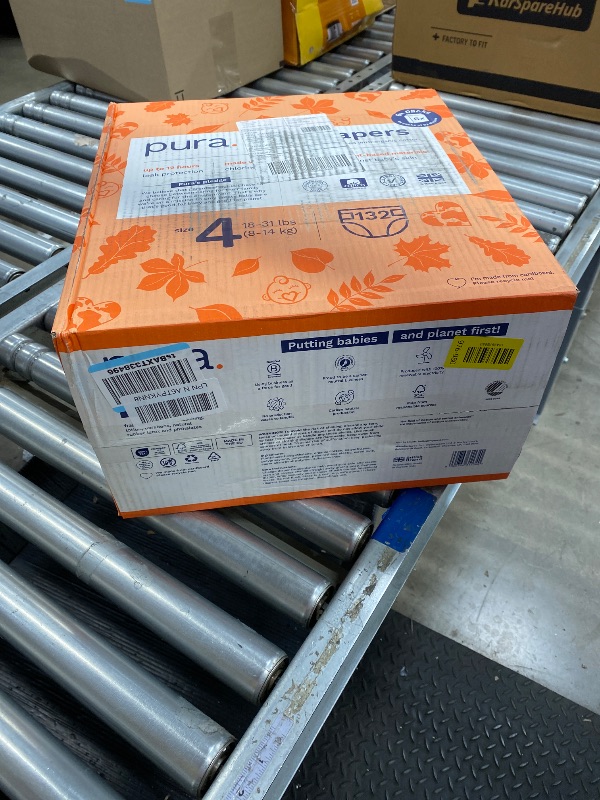 Photo 1 of ***Factory seal****
Pura Sensitive Skin Baby Diapers | Size 4 (18-31 lbs) | Hypoallergenic, Totally Chlorine Free, Fragrance Free, Up to 12-Hour Leak Protection | 6 Packs of 22 (132 Diapers)