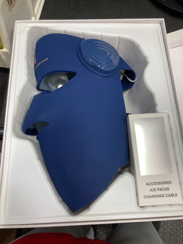 Photo 1 of **PARTS ONLY***INIA Glow 4D Wireless Red Light Therapy Mask for face – Dual NIR, 320 LEDs, 4 Modes, Under-Eye Cooling, Cordless & Rechargeable LED Face Mask for Home & Travel, Skincare Gifts for Women Mom Wife, Blue