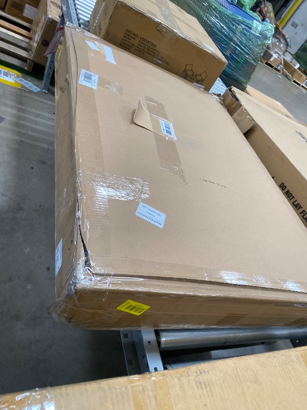 Photo 1 of ***DAMAGED -MISSING PIECES -SELLING AS PARTS ONLY*** Amazon Basics Furniture Style Dog Crate, Two Bowls Included, 41" x 23.6" x 29.5", Walnut