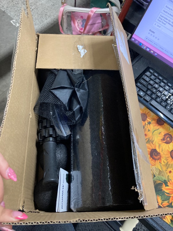 Photo 1 of **MISSING PARTS***Foam Roller Set - High Density Back Roller, Muscle Roller Stick,2 Foot Fasciitis Ball, Stretching Strap, Peanut Massage Ball for Whole Body Physical Therapy & Exercise, Back Pain, Leg, Deep Tissue