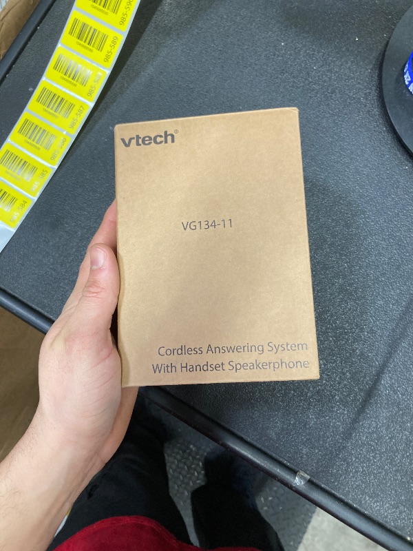Photo 1 of [New] VTech VG134-11 DECT 6.0 Cordless Home Phone with Bluetooth Connection, Digital Answering Machine, Backlit Display,Full Duplex Speakerphone, Caller ID/Call Waiting,1000 ft Range (Black)