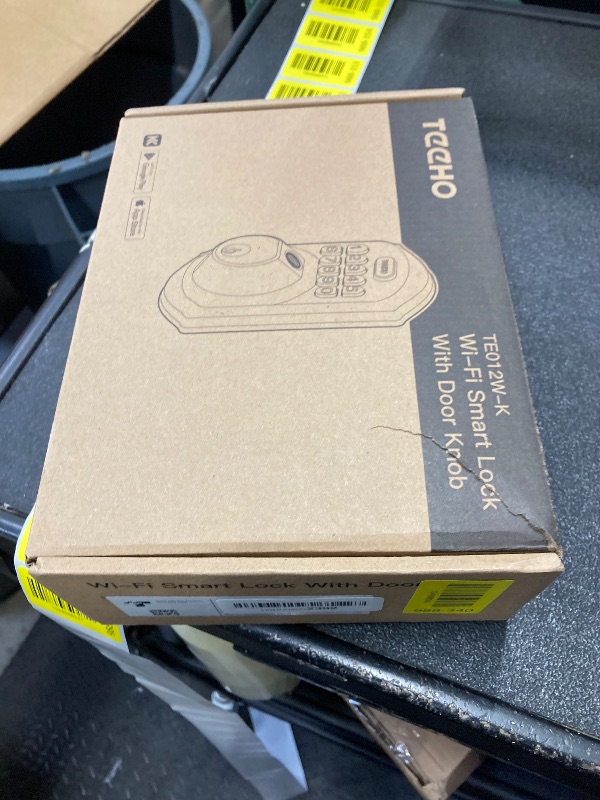 Photo 1 of ***MISSING PART -SELLING AS IS *** TEEHO TE012W-K WiFi Smart Keyless Entry Door Lock with Handle, Fingerprint Door Knob & Digital Keypad, APP Remote Control, Works with Alexa & Google, Electronic Deadbolt for Front Door, Satin Nickel