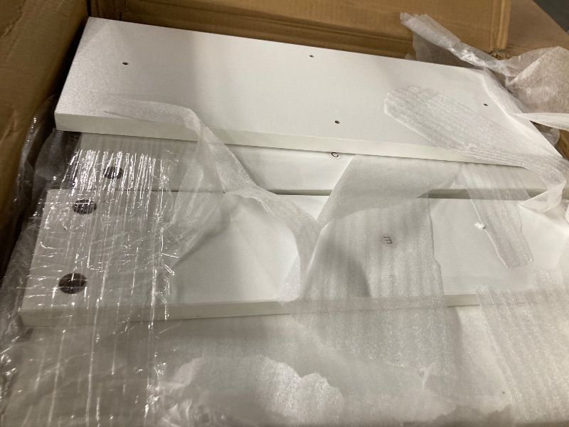 Photo 1 of **MISSING PARTS****SIMPLIHOME Hennessy All-in-One 20 inch Wide Utility Sink and Laundry Cabinet in Pure White Finish, Transitional Stainless Steel Sink Cabinet for Laundry Rooms with High-Arch Chrome Faucet and Storage