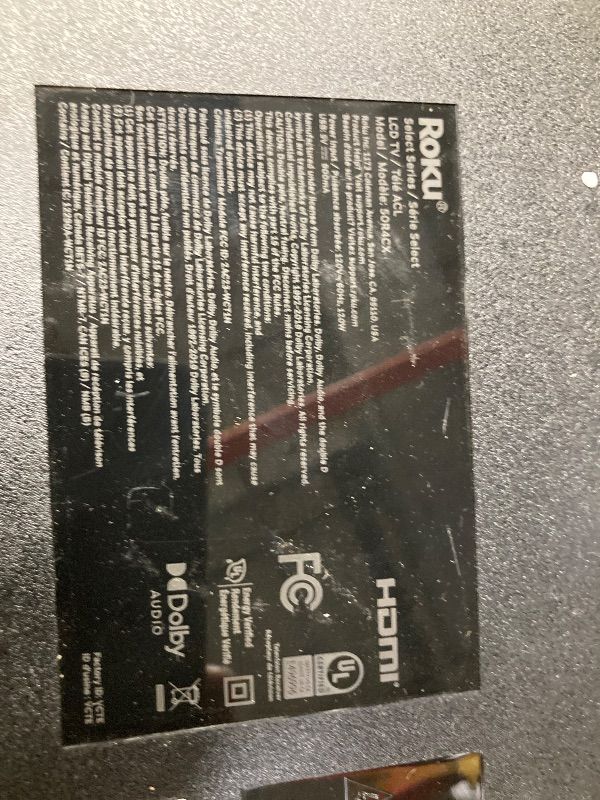 Photo 1 of ***NO REFUNDS NO RETURNS /BROKEN SCREEN****Roku Smart TV – 50-Inch Select Series, 4K HDR TV – RokuTV with Enhanced Voice Remote – Flat Screen LED Television with Wi-Fi for Streaming Live Local News, Sports, Family Entertainment NO RETURNS NO REFUNDS