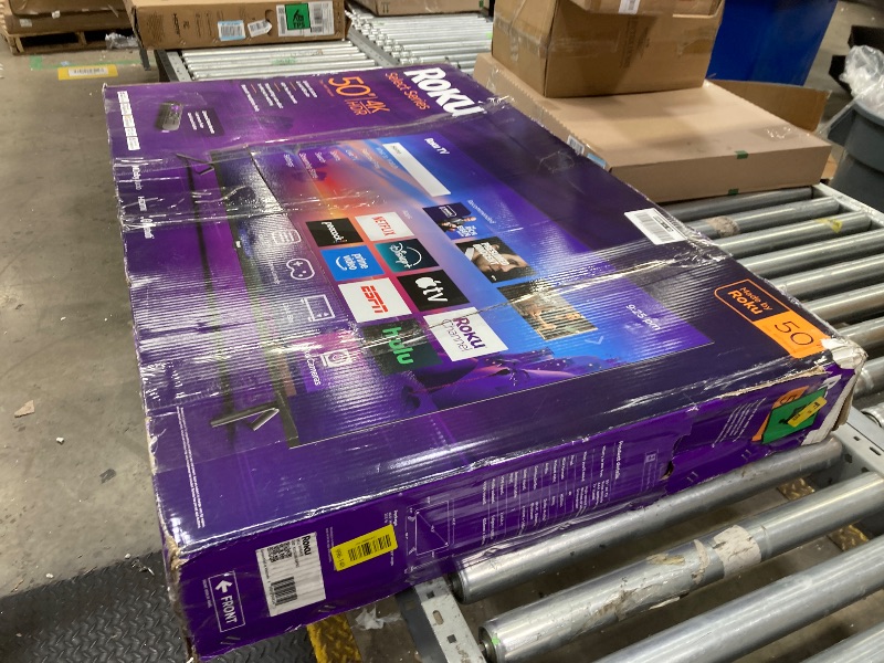 Photo 1 of ***NO REFUNDS NO RETURNS /BROKEN SCREEN****Roku Smart TV – 50-Inch Select Series, 4K HDR TV – RokuTV with Enhanced Voice Remote – Flat Screen LED Television with Wi-Fi for Streaming Live Local News, Sports, Family Entertainment NO RETURNS NO REFUNDS