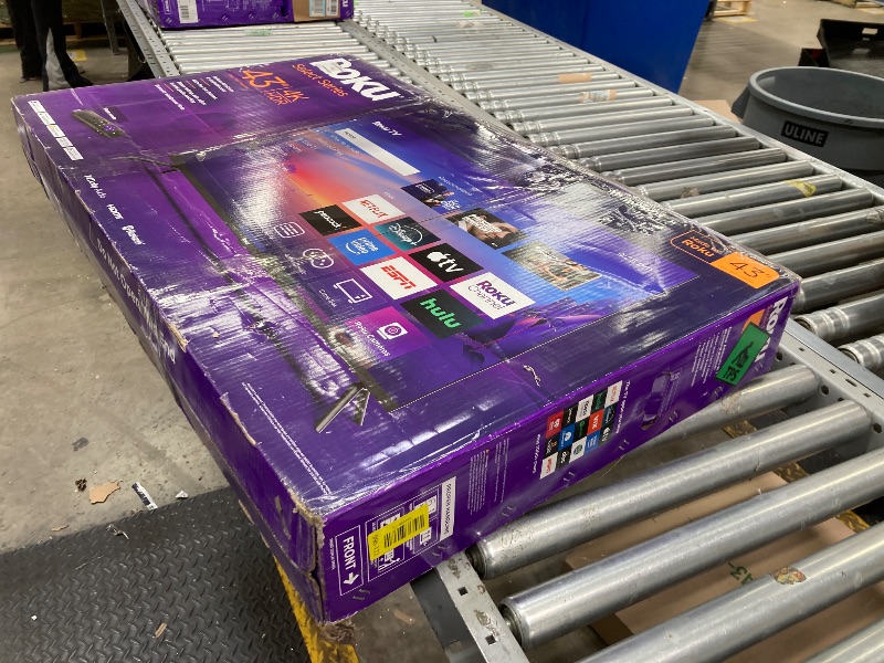 Photo 1 of **NO REFUNDS NO RETURNS/BROKEN SCREEN***Roku Smart TV – 43-Inch Select Series, 4K HDR TV – Roku TV with Roku Remote – Flat Screen LED Television with Wi-Fi for Streaming Live Local News, Sports, Family