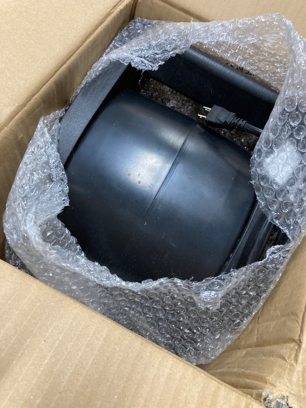 Photo 1 of **NEEDS CLEANING**Lasko High Velocity Fan, 15", 375 CFM, Professional Utility Pivoting Blower Fan with 3 Speeds, 2 Accessory Outlets, 120V, Black, Model U15617