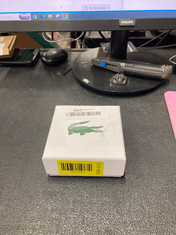 View 2 of **Damaged, need to getting the pin, see the picture**Lacoste Metropole Men’s Link Bracelet – Ionic Gold-Plated Stainless Steel – Modern Men’s Fashion Jewelry