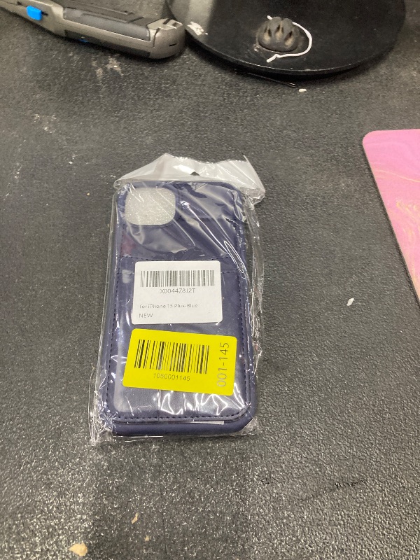 Photo 1 of ?????? case for iPhone 15 Plus magsafe Wallet Compatible with Card Holder Back Credit Slots PU Leather Stand Shockproof Phone Cover for Women and Men-Blue
