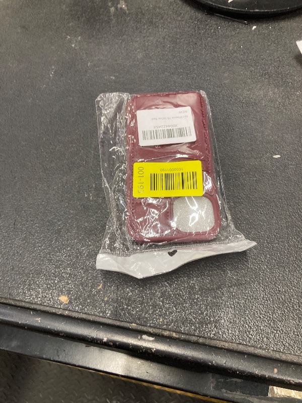 Photo 1 of ?????? case for iPhone 15 magsafe Wallet Compatible with Card Holder Back Credit Slots PU Leather Stand Shockproof Phone Cover for Women and Men-Wine Red